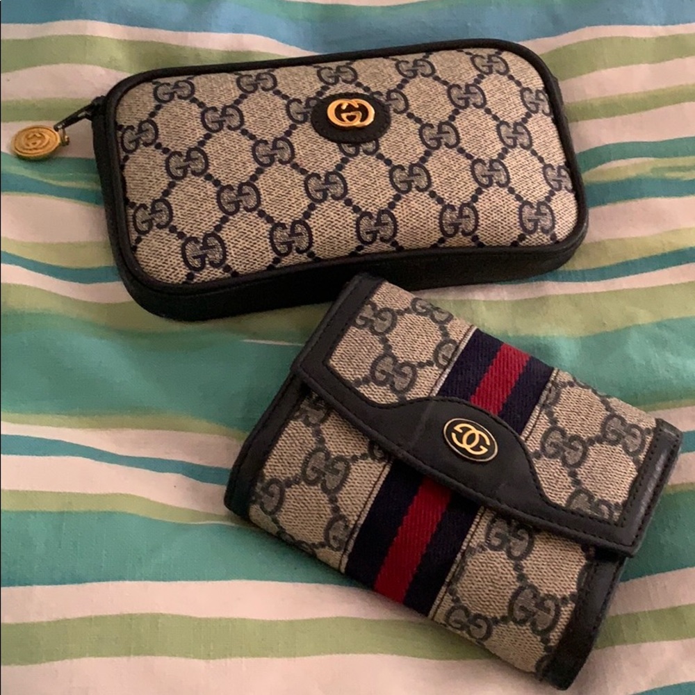 Vintage Gucci wallet and little clutch